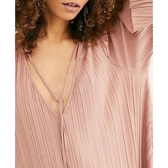 Boho Fairycore Mini Dress Romantic Flowy Bell Sleeve Cottagecore Free People XS - Picture 5 of 15